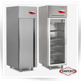 یخچال کابینتی ایستاده نوشابه و سالاد درب استیل و شیشه ای                                                                                          مدل : TB-EMP.70.80.01