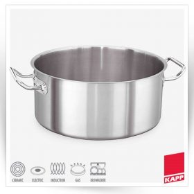 ماهیتابه خورشت پز تمام استیل KAPP ترکیه                                                                                          مدل : TB-Shallow Stew Pan