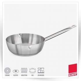 ماهیتابه مخروطی با لبه دو طرفه تمام استیل KAPP ترکیه                                                                                          مدل : TB-Conical Saute