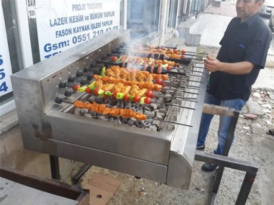 منقل اتوماتیک 25 سیخه با بادبزن برقی تمام استیل                                                                                          مدل : TB-OTOMATİK MANGAL - Image 2
