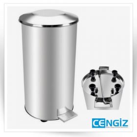 سطل زباله 70 لیتری تمام استیل                                                                                           مدل : TB-cengiz -70Lt
