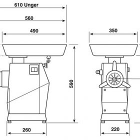 چرخ گوشت امگا مدل TA32                                                                                          مدل : TB-Omega-TA32 - Image 4
