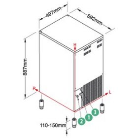 دستگاه یخ ساز قالبی NTF ایتالیا با ظرفیت 53 کیلوگرم - Image 2