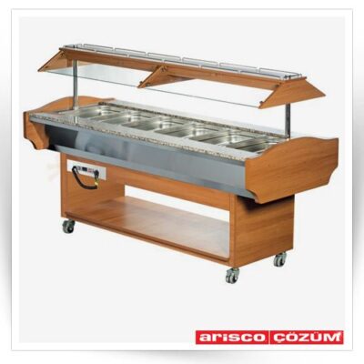 کانتر بوفه گرم شش لگن 1/1 دکوراتیو مدل SHBM6M                                                                                          مدل : TB-Arisco-SHBM6M