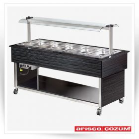 کانتر بوفه گرم پنج لگن 1/1 دکوراتیو مدل MBH818B                                                                                          مدل : TB-Arisco-MBH818B
