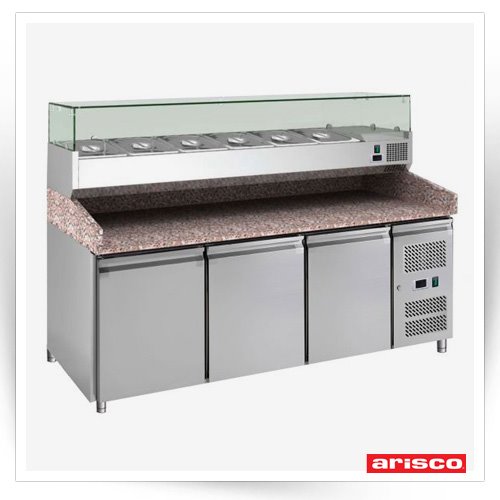 تاپینگ پیتزا سه درب با 6 لگن 1/6 یخچال دار مدل PZ3610TN تاپینگ پیتزا سه درب با 6 لگن 1/6 یخچال دار مدل PZ3610TN مدل : TB-Arisco-PZ3610TN - Image 1