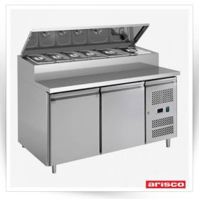 تاپینگ سرد ساندویچ دو درب با 6 لگن 1/6 مدل SH2000                                                                                          مدل : TB-Arisco-SH2000