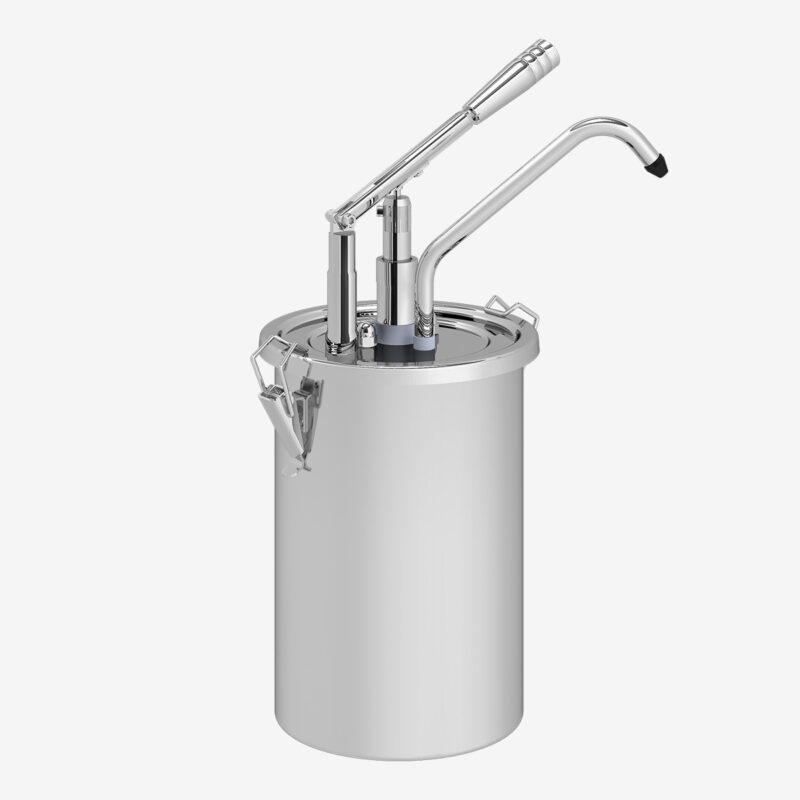 lever dispenser with 45 ltr stainless steel locksafe container 1