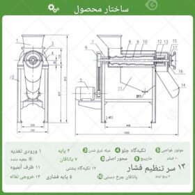 آب هویج گیر صنعتی 400 کیلو